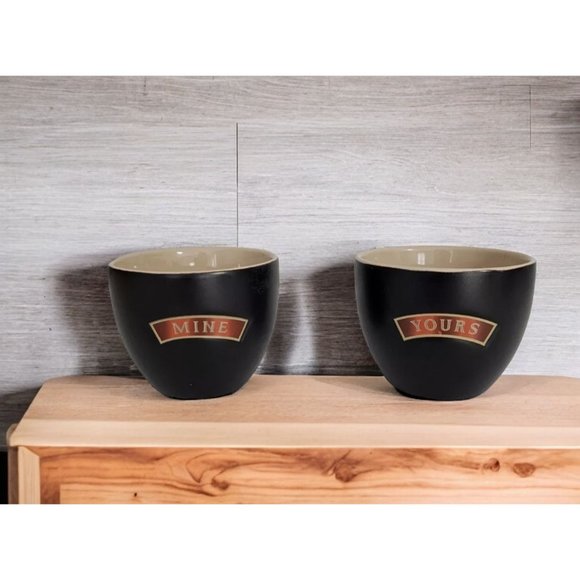 Baileys Irish Cream "Yours" and "Mine" Ceramic Dessert Bowls Set - Picture 1 of 7